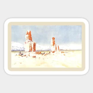 The Colossi Of Memnon At Thebes in Egypt Sticker